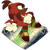 Size: 1500x1500 | Tagged: safe, artist:frostiios, knuckles the echidna, 2024, agender, agender pride, dark skin, looking offscreen, master emerald, pride, simple background, sitting, smile, solo, solo agender, white background