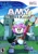 Size: 1447x2048 | Tagged: safe, artist:galaxy_cowboy, amy rose, sonic and the black knight, 2022, abstract background, alternate universe, box art, frown, holding something, redraw, role swap, sega logo, solo, standing, wii