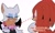 Size: 1536x914 | Tagged: suggestive, artist:fravoccado, knuckles the echidna, rouge the bat, knuxouge, shipping, straight