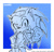 Size: 1280x1229 | Tagged: safe, artist:zeed_02, sonic the hedgehog, 2023, belt, border, clothes, gradient background, jacket, looking at viewer, monochrome, outline, pointing, redesign, signature, smile, smiling at viewer, solo, standing, sunglasses, white outline