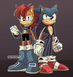 Size: 1455x1536 | Tagged: safe, artist:artsriszi, sally acorn, sonic the hedgehog