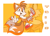 Size: 2048x1467 | Tagged: safe, artist:liv-uwo, miles "tails" prower, character name, classic tails, cute, echo background, looking at viewer, mid-air, mouth open, posing, smile, solo, treads