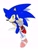 Size: 1536x2048 | Tagged: safe, artist:acidki6, sonic the hedgehog, 2024, looking at viewer, pointing, simple background, smile, smiling at viewer, solo, white background