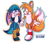 Size: 1200x1000 | Tagged: safe, artist:jerseyl0ad1ng, kit the fennec, miles "tails" prower, 2024, blushing, duo, gay, holding hands, kit x tails, looking at each other, mouth open, open smile, outline, shipping, signature, simple background, smile, smiling at each other, walking, white background