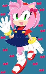 Size: 1280x2048 | Tagged: safe, artist:sakura_2739, amy rose, cosplay, crossover, hello kitty