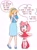 Size: 1672x2231 | Tagged: safe, artist:moontoonsy, amy rose, maria robotnik, dialogue