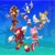 Size: 1920x1920 | Tagged: safe, artist:gameguybenn, amy rose, knuckles the echidna, miles "tails" prower, sonic the hedgehog, trip the sungazer, sonic superstars, 2024, 3d, blender (medium), group, helmet, modern style