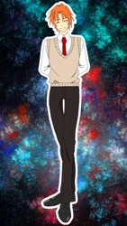 Size: 1080x1920 | Tagged: safe, artist:yuiz_1313, oc, oc:dr. e, human, 2024, oc only, solo, standing