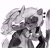 Size: 2048x1950 | Tagged: safe, artist:imh3milkytea, tangle the lemur, whisper the wolf, 2023, blushing, boop, cute, duo, eyes closed, floppy ear, greyscale, heart, lesbian, monochrome, mouth open, shipping, simple background, smile, tangabetes, tangle x whisper, whispabetes, white background