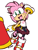 Size: 600x800 | Tagged: safe, artist:rcase, amy rose, alternate outfit, piko piko hammer, solo