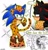 Size: 1020x1071 | Tagged: safe, artist:61chami, shadow the hedgehog, sonic the hedgehog, ..., cheetah costume, duo, english text, gay, shadow x sonic, shipping, sonic rivals 2