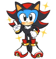 Size: 1041x1092 | Tagged: safe, artist:61chami, shadow the hedgehog, sonic the hedgehog, sonic superstars, classic sonic, cosplay, cute, solo