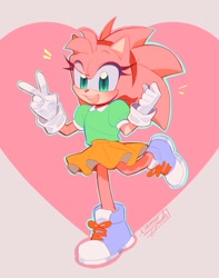 Size: 1949x2469 | Tagged: safe, artist:usheriiu, amy rose, classic amy