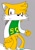 Size: 752x1063 | Tagged: safe, artist:massi-the-fox, oc, oc:massi the fox, fox, brown eyes, grey background, male, not tails, orange fur, shoes, simple background, smile, socks, solo, sweater