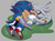 Size: 1545x1136 | Tagged: safe, artist:fire-for-battle, silver the hedgehog, sonic the hedgehog, 2024, cute, drooling, duo, eyes closed, gay, grass, grey background, lying down, lying on side, mouth open, purring, redraw, saliva, sfx, shipping, silvabetes, simple background, sleeping, smile, snuggling, sonabetes, sonilver, zzz