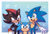 Size: 1280x877 | Tagged: safe, artist:angiethecat, shadow the hedgehog, sonic the hedgehog, sonic x shadow generations, classic sonic, self paradox, star (symbol)