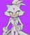Size: 1780x2048 | Tagged: safe, artist:m3ri2310, amy rose, blaze the cat, amy x blaze, blushing, implied amy, leash, lesbian, monochrome, purple background, shipping, simple background, solo, spot color