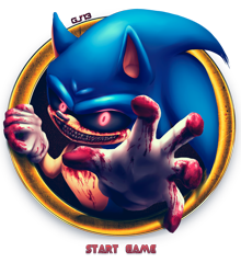 Size: 950x1080 | Tagged: semi-grimdark, artist:godzillajapan, sonic the hedgehog, oc, oc:sonic.exe, 2013, black sclera, bleeding, bleeding from eyes, blood, blood stain, clenched fist, english text, glowing eyes, lineless, looking at viewer, nightmare fuel, reaching towards the viewer, ring, sharp teeth, signature, simple background, smile, solo, transparent background