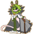 Size: 904x884 | Tagged: safe, artist:nolistra, clutch the opossum, cane, coat, green fur, loafers, male, opossum, solo, tuxedo, white eyes