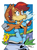 Size: 1492x1992 | Tagged: safe, artist:mobianmonster, artist:tracy yardley, nicole the handheld, sally acorn, holding something, solo