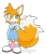 Size: 2565x3000 | Tagged: safe, artist:omorfia-moria, miles "tails" prower, fox, 2024, belt, blue eyes, button-up shirt, clothes, female, gloves, looking offscreen, millie "tailsko" prower, pink shoes, pointing, rule 63, scarf, screwdriver, shirt, shoes, skirt, smile, solo, standing, trans female, trans girl tails, transgender, white fur, wrench, yellow fur