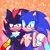 Size: 2048x2048 | Tagged: safe, artist:mokaturu_ma, shadow the hedgehog, sonic the hedgehog, 2023, abstract background, arm fluff, badge, bisexual, bisexual pride, blushing, chest fluff, cute, duo, ear fluff, flag, gay, gay pride, gradient background, heart, holding something, lidded eyes, looking at viewer, mlm pride, outline, pride, pride flag, shadow x sonic, shipping, signature, smile, standing, top surgery scars, trans male, trans pride, transgender