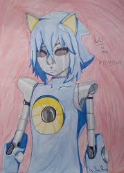 Size: 190x266 | Tagged: safe, artist:noooonswing, metal sonic, human, humanized, male, robot, solo, traditional media