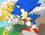 Size: 1008x793 | Tagged: safe, artist:angelofhapiness, miles "tails" prower, sonic the hedgehog, fox, hedgehog, duo, male