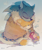 Size: 1500x1767 | Tagged: safe, artist:c52278, artist:狗不理栗子好吃吗, chip, miles "tails" prower, sonic the hedgehog, sonic unleashed, 2021, age difference, blanket, chipabetes, cute, eyes closed, gay, gradient background, shipping, sleeping, sonic the werehog, sonic x tails, tailabetes, trio, were form, werehog