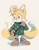 Size: 2538x3264 | Tagged: safe, artist:c52278, artist:狗不理栗子好吃吗, miles "tails" prower, 2020, alternate shoes, bag, clothes, cute, fingerless gloves, grey background, looking offscreen, mouth open, question mark, simple background, socks, solo, standing, sweater, tailabetes