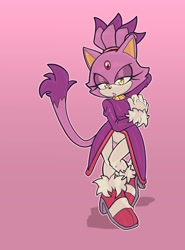 Size: 2200x2970 | Tagged: safe, artist:karl0, blaze the cat, solo