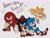 Size: 2048x1536 | Tagged: safe, artist:zeeowo_, knuckles the echidna, miles "tails" prower, shadow the hedgehog, sonic the hedgehog, sonic the hedgehog 3 (film), group