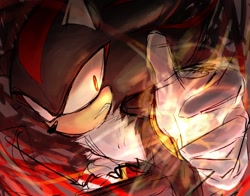 Size: 1475x1154 | Tagged: safe, artist:mieierae201, shadow the hedgehog, solo