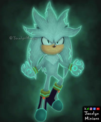 Size: 828x993 | Tagged: safe, artist:jocelynminions, silver the hedgehog