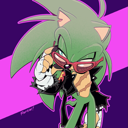 Size: 829x834 | Tagged: safe, artist:scourgefrontier, scourge the hedgehog, hedgehog, male, solo