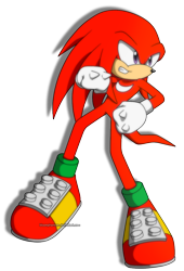 Size: 760x1115 | Tagged: safe, artist:blophan, knuckles the echidna, echidna, gloves, male, purple eyes, red fur, shoes