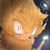 Size: 939x939 | Tagged: safe, artist:umerouge, sonic the hedgehog, super sonic, fleetway, fleetway super sonic, grin, looking at viewer, smile, solo, star (symbol), super form
