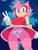 Size: 1536x2048 | Tagged: suggestive, artist:ryukman_art, amy rose, from below, panties, smile, upskirt, v sign