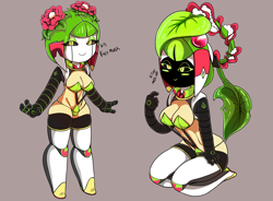 Size: 3144x2308 | Tagged: suggestive, artist:neyfufu, cosmo the seedrian, seedrian, alternate design, breast, metal cosmo, robot