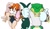 Size: 4096x2373 | Tagged: safe, artist:cosmicseternity, vanilla the rabbit, vector the crocodile, crocodile, rabbit, clothes, duo, fish, literal animal