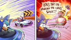 Size: 1200x672 | Tagged: safe, artist:dorefatum, amy rose, rouge the bat, sonic the hedgehog