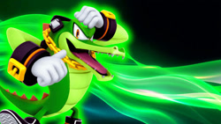Size: 1192x670 | Tagged: safe, artist:soniclover82, vector the crocodile