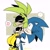 Size: 2048x2048 | Tagged: safe, artist:butterrrmoth, sonic the hedgehog, surge the tenrec, hedgehog, tenrec, duo, female, hugging, male, shipping, sonurge, straight