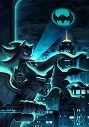 Size: 1448x2048 | Tagged: safe, artist:ari_sketchy_, shadow the hedgehog, batman
