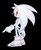 Size: 598x735 | Tagged: safe, artist:rodka_sth, sonic the hedgehog, 2025, black background, bleeding from eyes, blood, monochrome, simple background, solo, spot color, standing