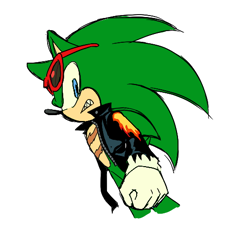 Size: 514x492 | Tagged: safe, artist:rodka_sth, scourge the hedgehog, 2024, simple background, solo, white background