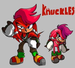 Size: 640x575 | Tagged: safe, artist:pinkpostor2006, knuckles the echidna, character name, gender swap, tomboy