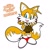 Size: 640x642 | Tagged: safe, artist:emojii_xoxo, miles "tails" prower, oc, oc:millie meters, character name, gender swap, pun