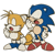 Size: 320x320 | Tagged: safe, miles "tails" prower, sonic the hedgehog, blue shoes, classic sonic, classic tails, duo, edit, eyes closed, flat colors, hand on hip, low res, simple background, transparent background, transparent edit, yawning