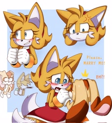 Size: 1865x2048 | Tagged: safe, artist:_ra_fox_, cream the rabbit, miles "tails" prower, gender swap